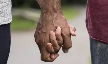 A couple holding hands A couple holding hands