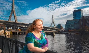 Laurie Brunner, a breast cancer survivor who participated in a Novartis clinical trial, in her home city of Boston, MA, US. Laurie Brunner, a breast cancer survivor who participated in a Novartis clinical trial, in her home city of Boston, MA, US.