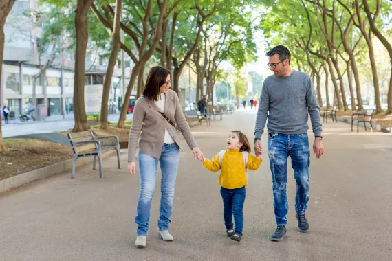 Family walking in park Family walking in park