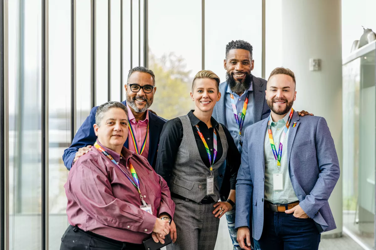 Pride celebration at Novartis Diverse people celebrating Pride at Novartis