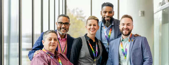 Pride celebration at Novartis Diverse people celebrating Pride at Novartis