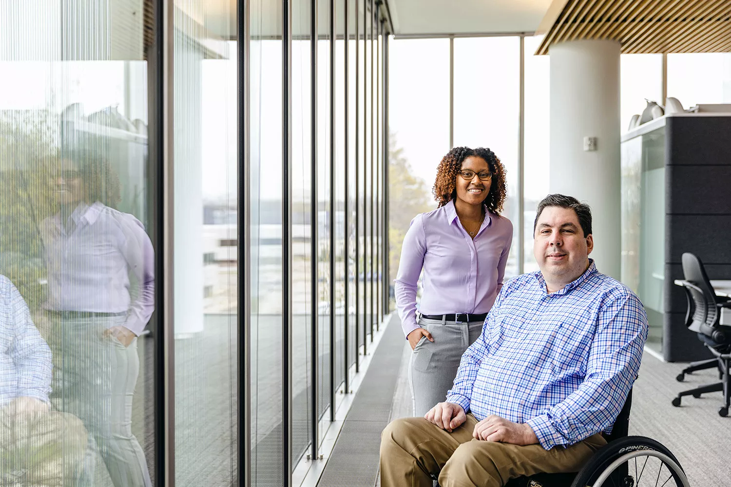 Professionals collaborating Diverse, equitable and inclusive working environment