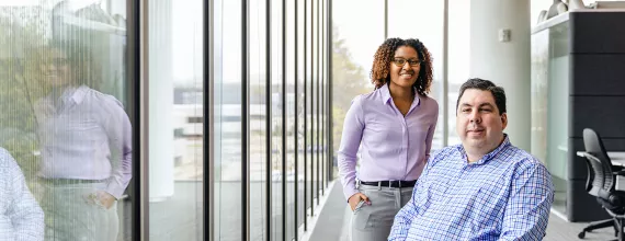 Professionals collaborating Diverse, equitable and inclusive working environment