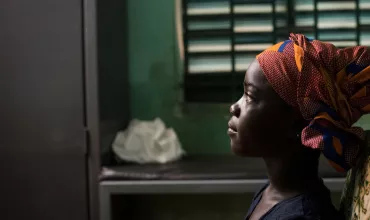 Young girl in doctor's office